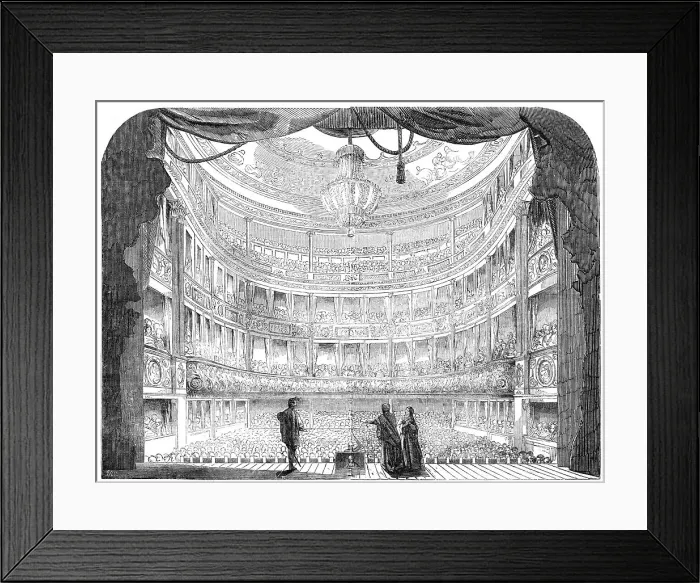 Framed Print : The Royal Italian Opera, Lyceum, 1856. Creator: Unknown Framed Print : The Royal Italian Opera, Lyceum, 1856. Creator: Unknown