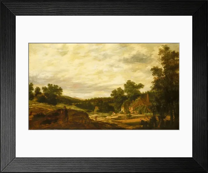 Framed Print : Hilly landscape, 1635. Creator: Pieter Stalpaert Framed Print : Hilly landscape, 1635. Creator: Pieter Stalpaert