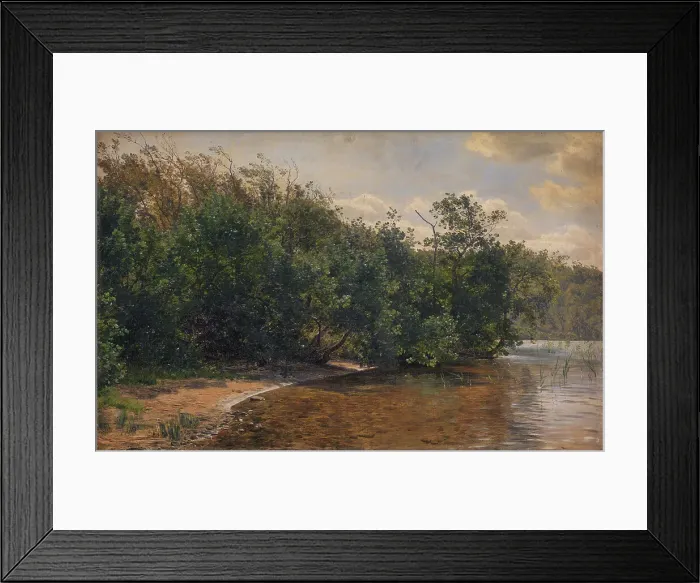 Framed Print : Elm trees at Almind Lake, 1873. Creator: Janus Andreas Bartholin la Cour Framed Print : Elm trees at Almind Lake, 1873. Creator: Janus Andreas Bartholin la Cour