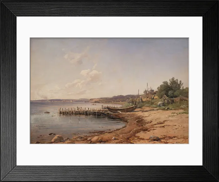 Framed Print : A Beach by the Sound, 1873-1876. Creator: Wilhelm Peter Carl Petersen Framed Print : A Beach by the Sound, 1873-1876. Creator: Wilhelm Peter Carl Petersen