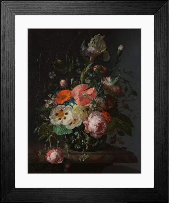 Framed Print : Still Life with Flowers on a Marble Tabletop, 1716. Creator: Rachel Ruysch Framed Print : Still Life with Flowers on a Marble Tabletop, 1716. Creator: Rachel Ruysch