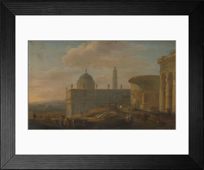 Framed Print : Italian city view, 1650-1689. Creator: Jacob van der Ulft Framed Print : Italian city view, 1650-1689. Creator: Jacob van der Ulft
