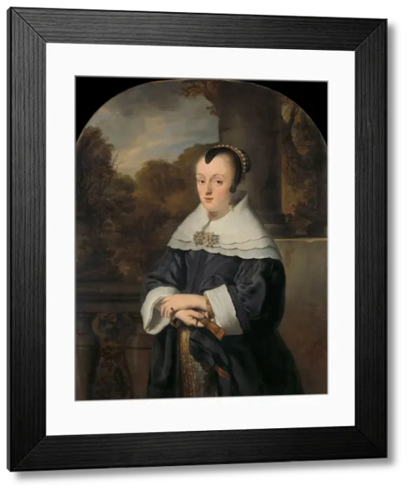 Framed Print : Portrait of Maria Rey, 1650. Creator: Ferdinand Bol