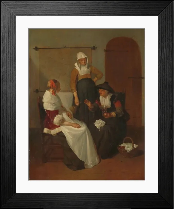 Framed Print : A Confidential Chat, 1661. Creator: Gerritsz Quiringh van Brekelenkam Framed Print : A Confidential Chat, 1661. Creator: Gerritsz Quiringh van Brekelenkam