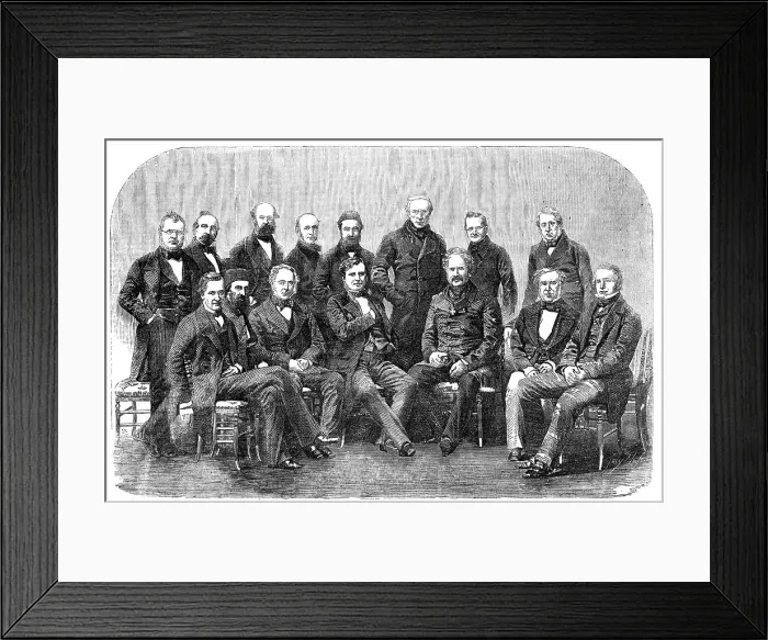 Framed Print : The Peace Plenipotentiaries - from a photograph by Mayer Brothers, and Pierson, of Paris, 1856. Creator: Unknown Framed Print : The Peace Plenipotentiaries - from a photograph by Mayer Brothers, and Pierson, of Paris, 1856. Creator: Unknown
