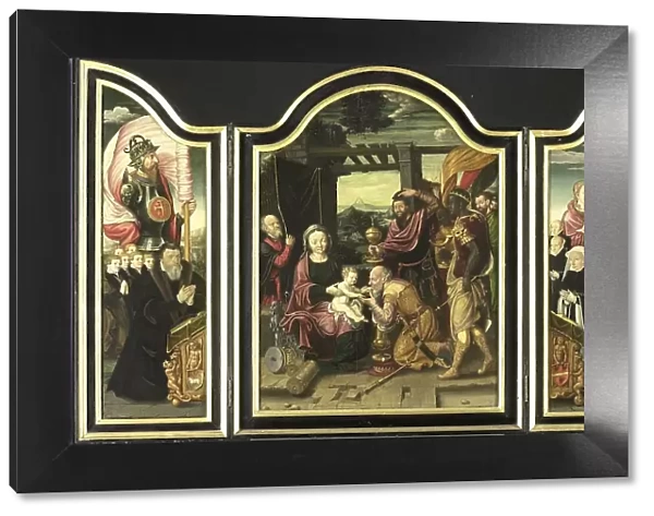 Triptych with the Adoration of the Magi, 1520-1600. Creator: Unknown
