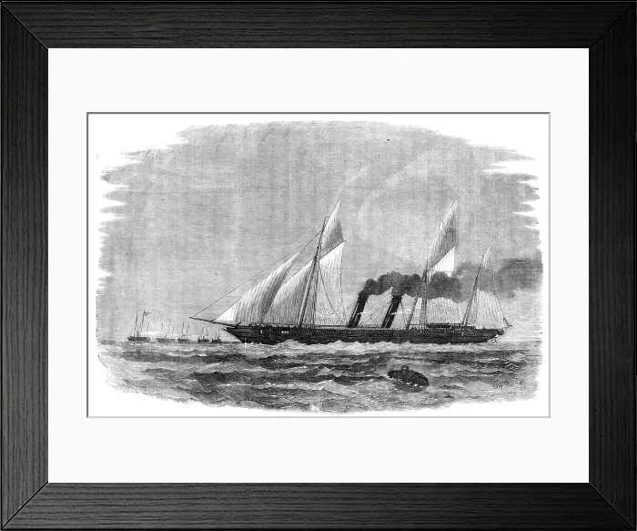 Framed Print : Her Majesty's Gun-Boat, Flying-Fish, 1856. Creator: G. W. Her Majesty's Gun-Boat, Flying-Fish, 1856. Creator: G. W