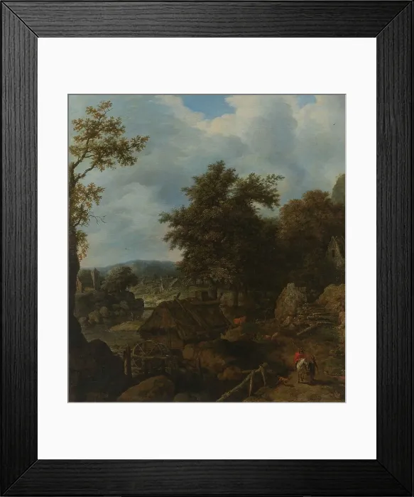 Framed Print : Swedish Landscape with a Water Mill, 1655. Creator: Allart van Everdingen Framed Print : Swedish Landscape with a Water Mill, 1655. Creator: Allart van Everdingen