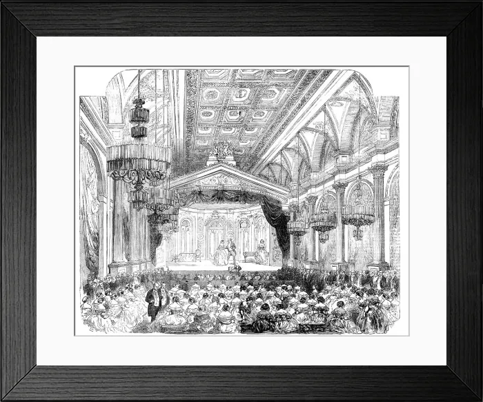 Framed Print : Grand Fete and Theatrical Representation at the Hotel de Ville, Paris, in honour of the Peace Plenip Creator: Unknown Framed Print : Grand Fete and Theatrical Representation at the Hotel de Ville, Paris, in honour of the Peace Plenip Creator: Unknown