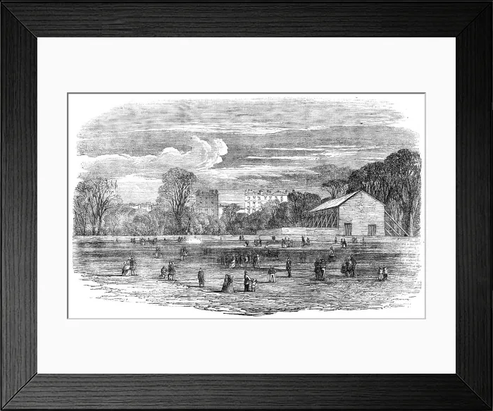 Framed Print : Fireworks Building for the Peace Celebration, in Hyde-Park, 1856. Creator: Unknown Framed Print : Fireworks Building for the Peace Celebration, in Hyde-Park, 1856. Creator: Unknown
