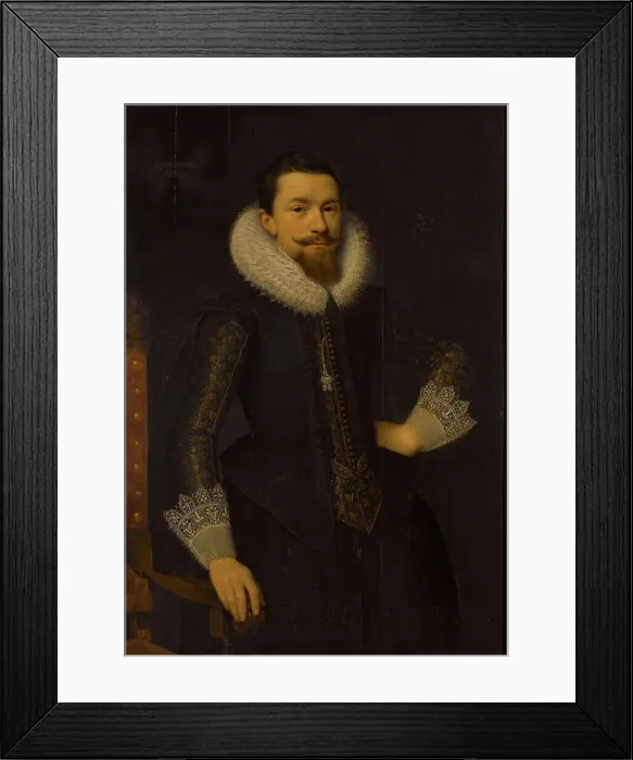 Framed Print : Portrait of Pieter Boudaen Courten (1594-1668), 1619. Creator: Salomon Mesdach Framed Print : Portrait of Pieter Boudaen Courten (1594-1668), 1619. Creator: Salomon Mesdach