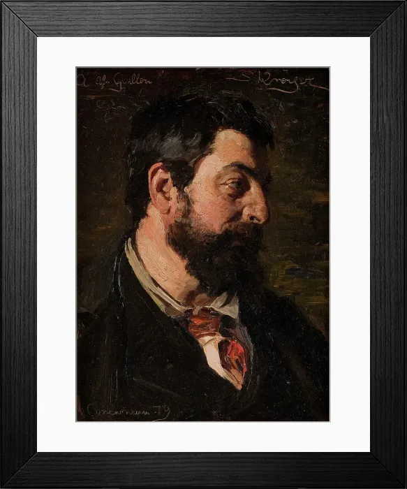 Framed Print : Portrait of the French painter Alfred Guillou, 1879. Creator: Peder Severin Kroyer Framed Print : Portrait of the French painter Alfred Guillou, 1879. Creator: Peder Severin Kroyer