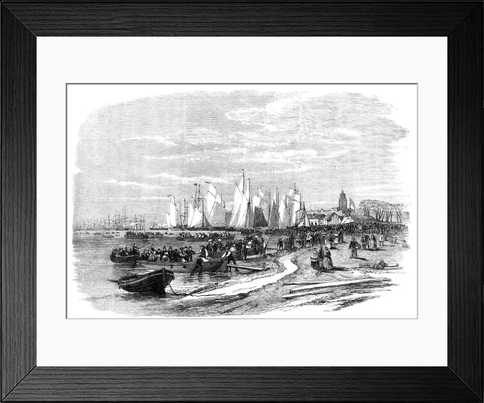 Framed Print : The Grand Naval Review - Yachts taking out Passengers to View the Fleet, sketched from Southsea Comm Creator: Unknown Framed Print : The Grand Naval Review - Yachts taking out Passengers to View the Fleet, sketched from Southsea Comm Creator: Unknown