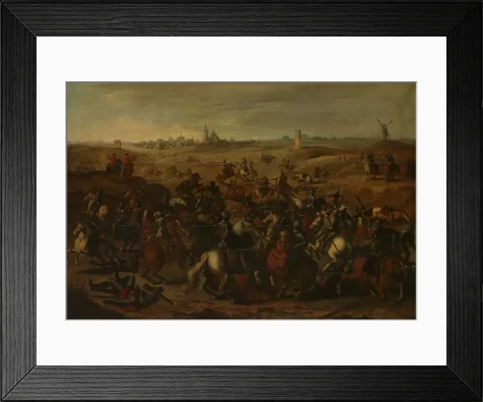 Framed Print : The Skirmish Between Cuirassiers, 5 February 1600, on the Vughterheide, c.1635. Creator: Unknown Framed Print : The Skirmish Between Cuirassiers, 5 February 1600, on the Vughterheide, c.1635. Creator: Unknown