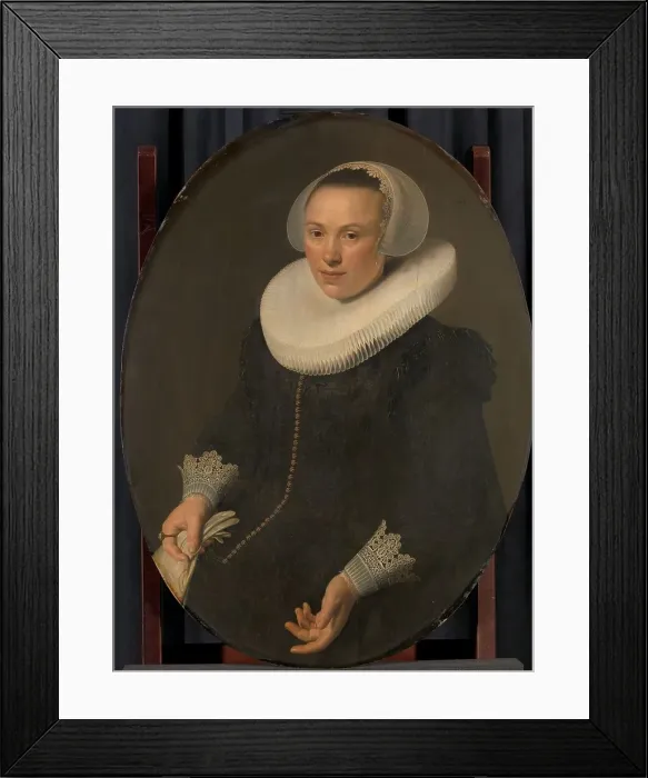 Framed Print : Portrait of Maria Joachimsdr Swartenhont (1598-1631), 1627. Creator: Nicolaes Eliasz Pickenoy Framed Print : Portrait of Maria Joachimsdr Swartenhont (1598-1631), 1627. Creator: Nicolaes Eliasz Pickenoy