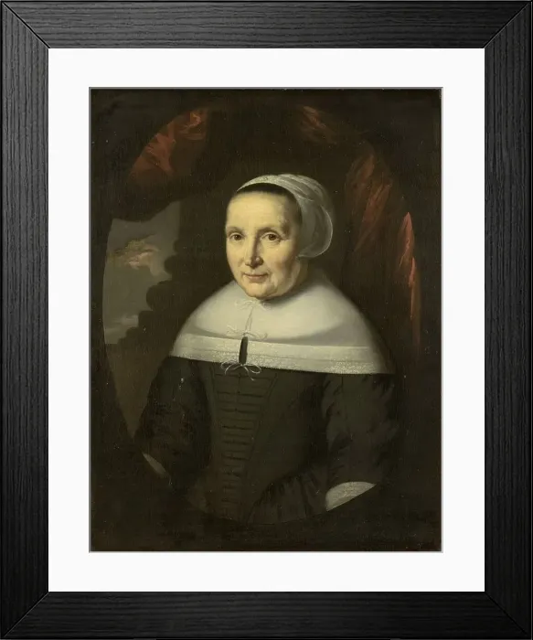 Framed Print : Portrait of Aeltje Denijs (born 1598 / 99), 1654-1700. Creator: Nicolaes Maes (copy after) Framed Print : Portrait of Aeltje Denijs (born 1598 / 99), 1654-1700. Creator: Nicolaes Maes (copy after)