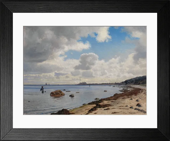 Framed Print : North coast of Zealand with a view of Kronborg, 1880. Creator: Vilhelm Kyhn Framed Print : North coast of Zealand with a view of Kronborg, 1880. Creator: Vilhelm Kyhn