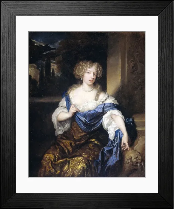 Framed Print : Portrait of Helena Ctaharina de Witte (1661-95), wife of Iman mogge, lord of Haamstede, 1678. Creator: Gaspar Netscher Framed Print : Portrait of Helena Ctaharina de Witte (1661-95), wife of Iman mogge, lord of Haamstede, 1678. Creator: Gaspar Netscher