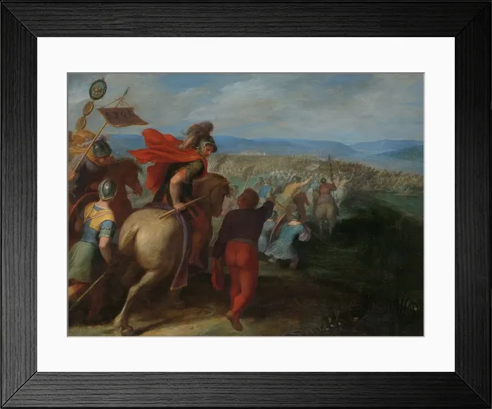Framed Print : The Romans nearly Overpower the Army of Julius Civilis through the Treachery of a Batavian, 1600-1613 Creator: Otto Van Veen Framed Print : The Romans nearly Overpower the Army of Julius Civilis through the Treachery of a Batavian, 1600-1613 Creator: Otto Van Veen