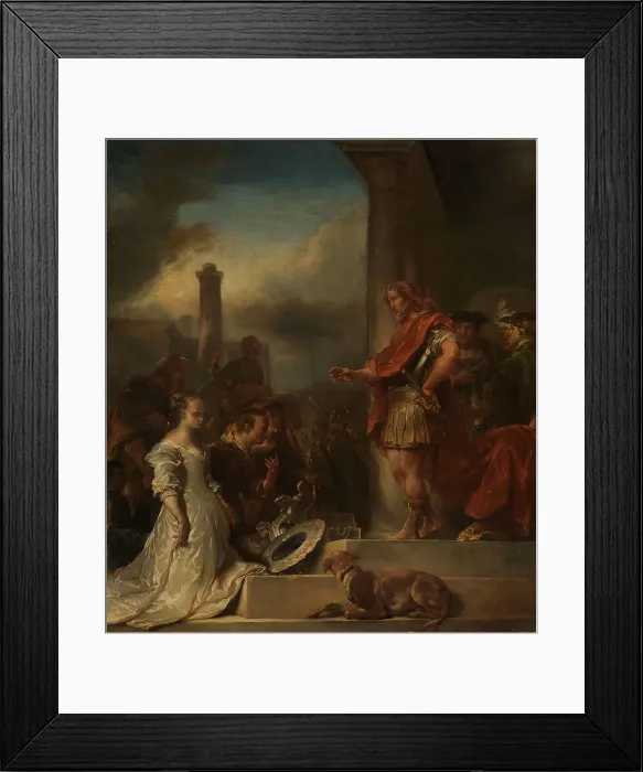 Framed Print : The continence of Scipio, 1672. Creator: Joan van Noort Framed Print : The continence of Scipio, 1672. Creator: Joan van Noort