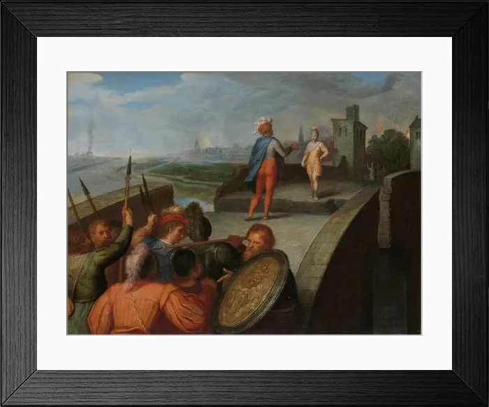 Framed Print : The Peace Negotiations between Julius Civilis and the Roman General Cerialis, 1600-1613. Creator: Otto Van Veen Framed Print : The Peace Negotiations between Julius Civilis and the Roman General Cerialis, 1600-1613. Creator: Otto Van Veen