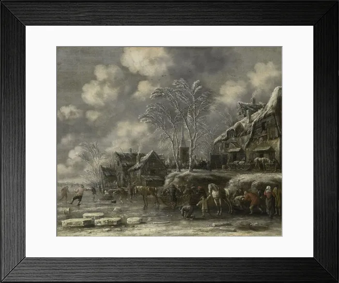 Framed Print : Winter Scene, 1675. Creator: Thomas Heeremans Framed Print : Winter Scene, 1675. Creator: Thomas Heeremans