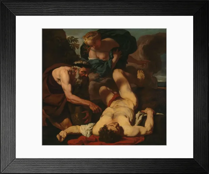 Framed Print : Selene and Endymion (formerly entitled The Death of Orion), 1660-1680. Creator: Johann Carl Loth Framed Print : Selene and Endymion (formerly entitled The Death of Orion), 1660-1680. Creator: Johann Carl Loth