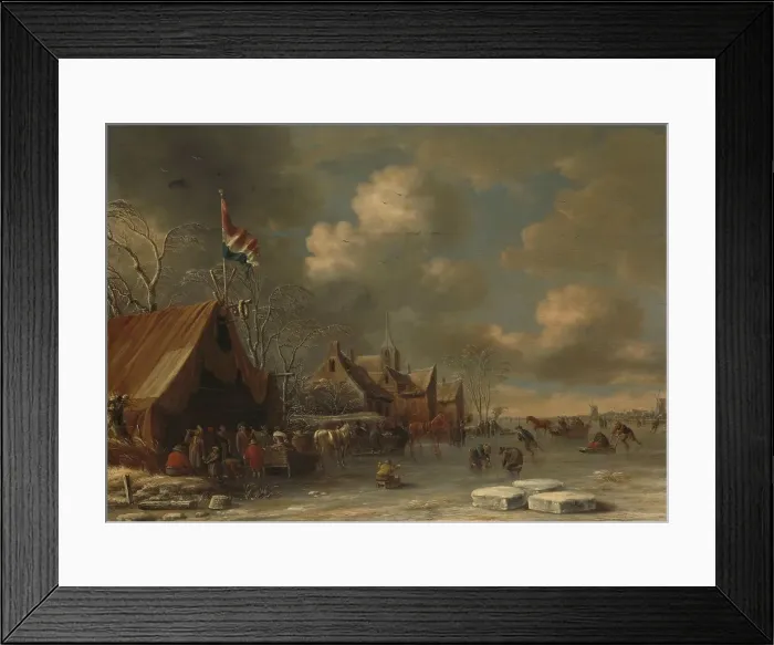 Framed Print : Enjoying the Ice, 1677. Creator: Thomas Heeremans Framed Print : Enjoying the Ice, 1677. Creator: Thomas Heeremans