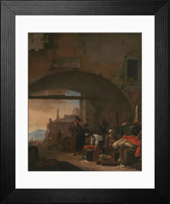 Framed Print : View of a Levantine Port, 1640-1677. Creator: Thomas Wijck Framed Print : View of a Levantine Port, 1640-1677. Creator: Thomas Wijck
