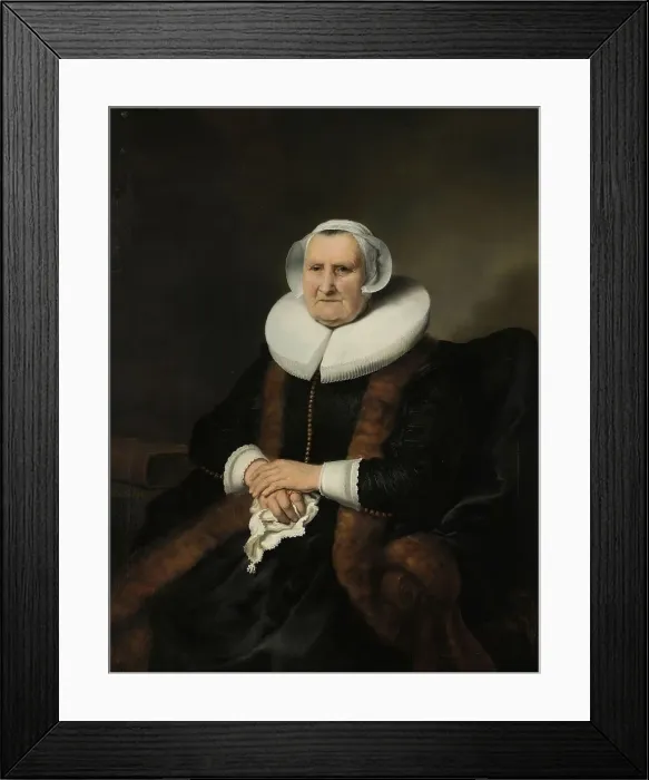 Framed Print : Portrait of an Old Lady, Possibly Elisabeth Bas, c.1640-c.1645. Creator: Ferdinand Bol Framed Print : Portrait of an Old Lady, Possibly Elisabeth Bas, c.1640-c.1645. Creator: Ferdinand Bol