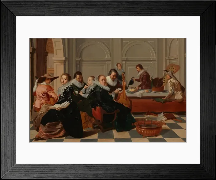 Framed Print : The Musical Gathering, after 1700. Creator: Unknown Framed Print : The Musical Gathering, after 1700. Creator: Unknown
