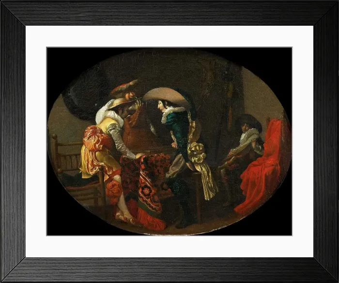 Framed Print : The Tric-trac Players, c.1625. Creator: Willem Cornelisz Duyster Framed Print : The Tric-trac Players, c.1625. Creator: Willem Cornelisz Duyster
