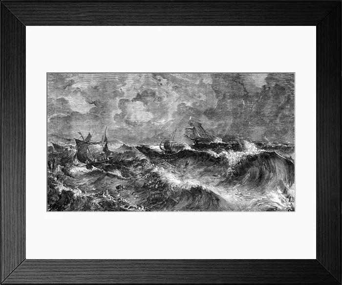 Framed Print : The Sea-Scape - painted by A. Clint - from the Exhibition of the National Institution, 1856. Creator: Harvey Orrin Smith. The Sea-Scape - painted by A. Clint - from the Exhibition of the National Institution, 1856 Framed Print : The Sea-Scape - painted by A. Clint - from the Exhibition of the National Institution, 1856. Creator: Harvey Orrin Smith. The Sea-Scape - painted by A. Clint - from the Exhibition of the National Institution, 1856