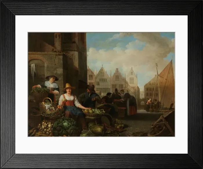 Framed Print : The Vegetable Market, 1662. Creator: Hendrik Martensz. Sorgh Framed Print : The Vegetable Market, 1662. Creator: Hendrik Martensz. Sorgh