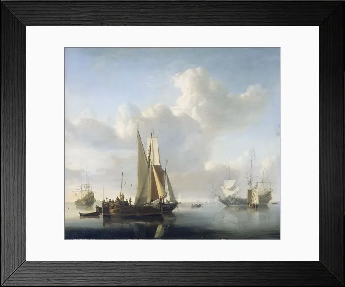 Framed Print : Ships before the Coast, after 1670. Creator: Willem van de Velde the Younger Framed Print : Ships before the Coast, after 1670. Creator: Willem van de Velde the Younger