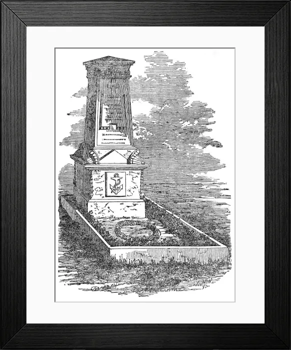 Framed Print : Monument to Lieutenant Ousely, R.N. at Kiel, 1856. Creator: Unknown