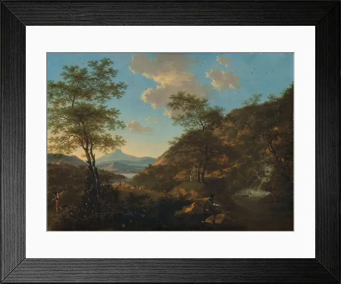 Framed Print : Italian Landscape with Draftsman, 1650-1692. Creator: Willem de Heusch Framed Print : Italian Landscape with Draftsman, 1650-1692. Creator: Willem de Heusch