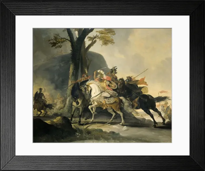 Framed Print : Alexander the Great at the Battle of the Granicus against the Persians, 1737. Creator: Cornelis Troost Framed Print : Alexander the Great at the Battle of the Granicus against the Persians, 1737. Creator: Cornelis Troost
