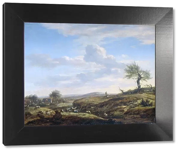 Hilly Landscape with a High Road, 1660-1672. Creator: Adriaen van de Velde