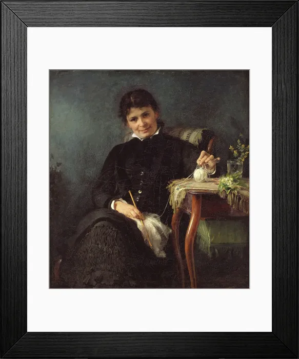 Framed Print : Madam Anna Seekamp, the Artist's Sister, 1882. Creator: Bertha Wegmann Framed Print : Madam Anna Seekamp, the Artist's Sister, 1882. Creator: Bertha Wegmann