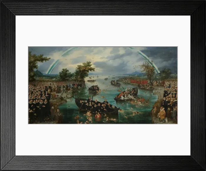 Framed Print : Fishing for Souls, 1614. Creator: Adriaen van de Venne Framed Print : Fishing for Souls, 1614. Creator: Adriaen van de Venne