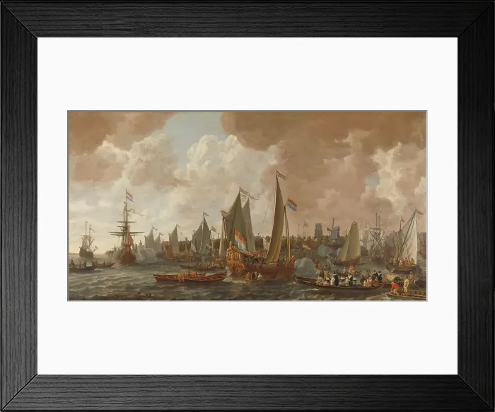 Framed Print : Arrival of Charles II, King of England, in Rotterdam, 24 May 1660, c.1660-c.1665. Creator: Lieve Verschuir Framed Print : Arrival of Charles II, King of England, in Rotterdam, 24 May 1660, c.1660-c.1665. Creator: Lieve Verschuir