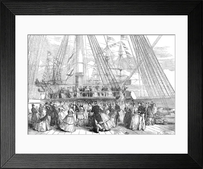 Framed Print : The Naval Review: Dance on Board H.M.S. Caesar, 91, Capt. Robb - from a sketch by J. W. Carmichael Creator: W Thomas. The Naval Review: Dance on Board H.M.S. Caesar, 91, Capt. Robb - from a sketch by J. W. Carmichael Creator: W Thomas Framed Print : The Naval Review: Dance on Board H.M.S. Caesar, 91, Capt. Robb - from a sketch by J. W. Carmichael Creator: W Thomas. The Naval Review: Dance on Board H.M.S. Caesar, 91, Capt. Robb - from a sketch by J. W. Carmichael Creator: W Thomas