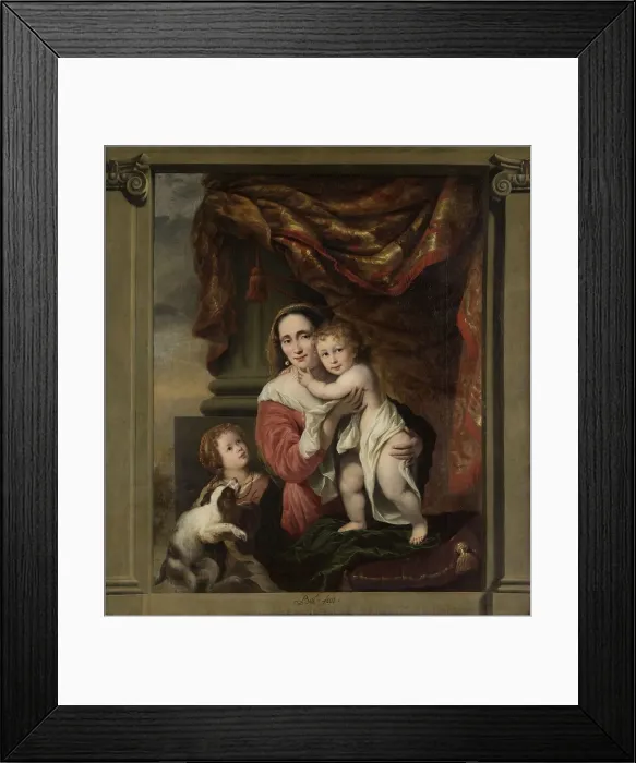 Framed Print : Caritas: Joanna de Geer (1629-1691) with her Children Cecilia Trip (1660-1728)... 1662-1669. Creator: Ferdinand Bol Framed Print : Caritas: Joanna de Geer (1629-1691) with her Children Cecilia Trip (1660-1728)... 1662-1669. Creator: Ferdinand Bol