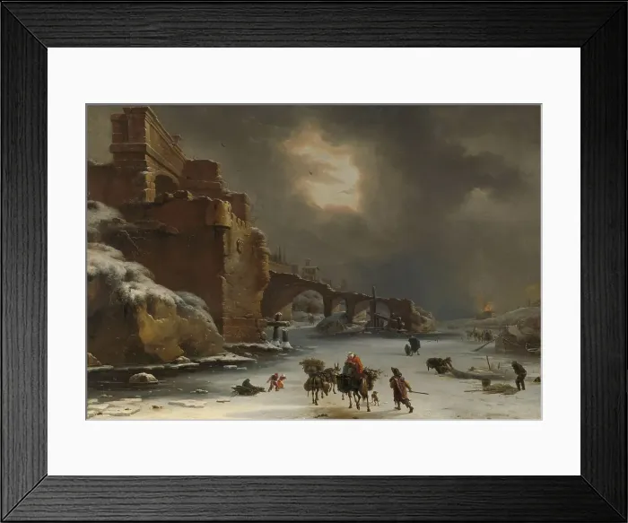 Framed Print : City Walls in Winter, c.1650-c.1670. Creator: Willem Schellinks Framed Print : City Walls in Winter, c.1650-c.1670. Creator: Willem Schellinks