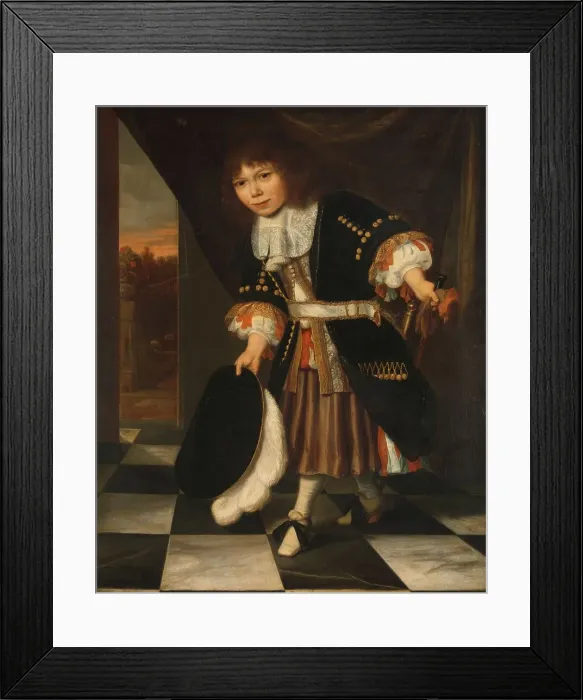 Framed Print : Portrait of a Boy, called The Young Son of Admiral van Nes (The Admiral's Son), 1669. Creator: François Verwilt Framed Print : Portrait of a Boy, called The Young Son of Admiral van Nes (The Admiral's Son), 1669. Creator: François Verwilt