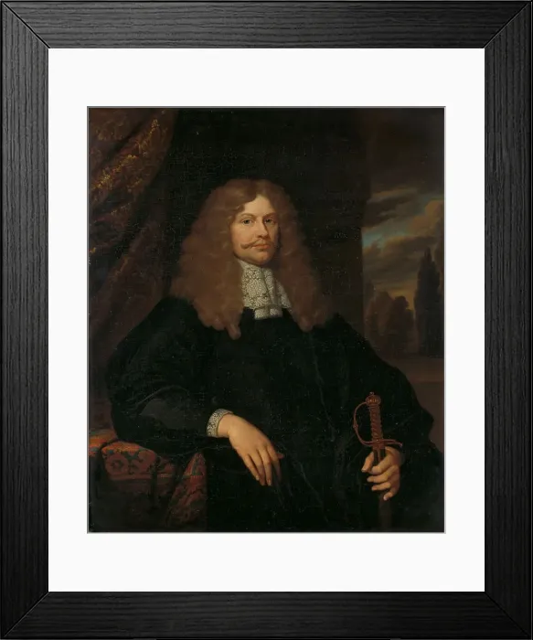Framed Print : Portrait of Cornelis Backer (1633-81), councillor, alderman, and colonel of the... 1660-1684. Creator: Gaspar Netscher Framed Print : Portrait of Cornelis Backer (1633-81), councillor, alderman, and colonel of the... 1660-1684. Creator: Gaspar Netscher