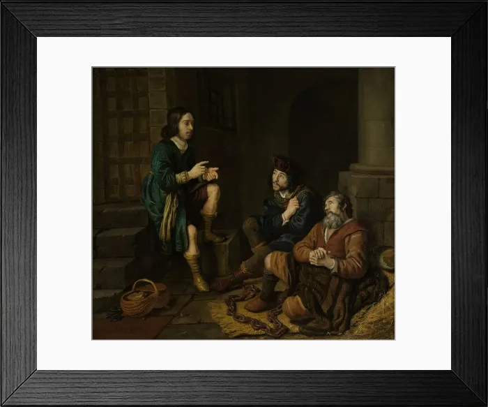 Framed Print : Joseph Interprets the Dreams of the Baker and the Butler, 1648. Creator: Jan Victors Framed Print : Joseph Interprets the Dreams of the Baker and the Butler, 1648. Creator: Jan Victors