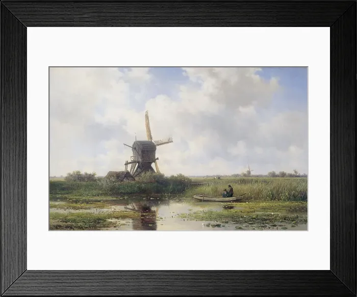 Framed Print : The Gein River, near Abcoude, 1870-1897. Creator: Willem Roelofs Framed Print : The Gein River, near Abcoude, 1870-1897. Creator: Willem Roelofs