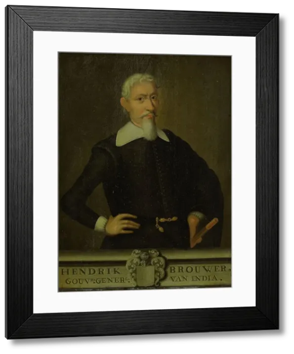 Framed Print : Portrait of Hendrik Brouwer, Governor-General of the Dutch East Indies, 1750-1800. Creator: Unknown Framed Print : Portrait of Hendrik Brouwer, Governor-General of the Dutch East Indies, 1750-1800. Creator: Unknown